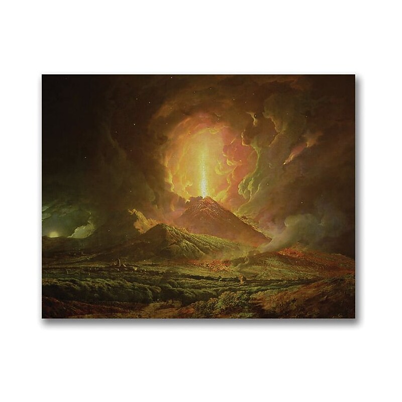 Trademark Global Joseph Wright of Derby "Eruption of Vesuvius" Canvas Art, 26" x 32" image 1