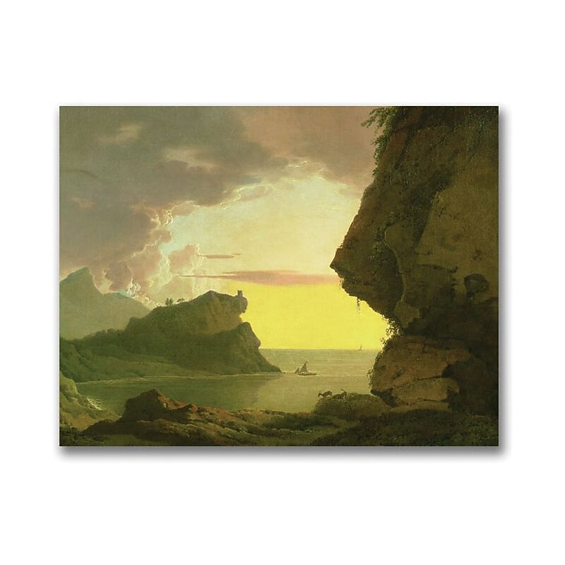 Trademark Global Joseph Wright of Derby "Sunset of the Coast" Canvas Art, 35" x 47" image 1