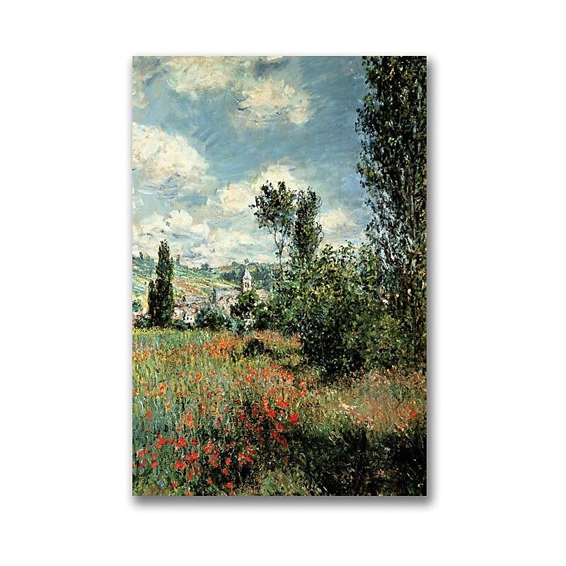 Trademark Global Claude Monet "Path through the Poppies" Canvas Art, 24" x 16" image 1