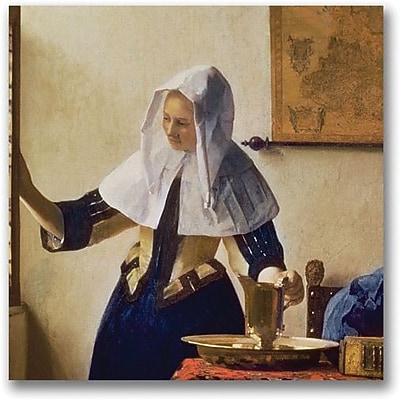 Trademark Fine Art "Young Woman with a Water Jug" Canvas Wall Art by Jan Vermeer