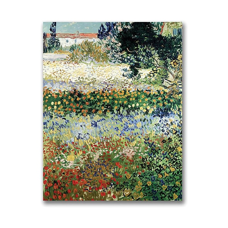 Trademark Global Vincent Van Gogh "Garden in Bloom" Canvas Art, 32" x 26" image 1