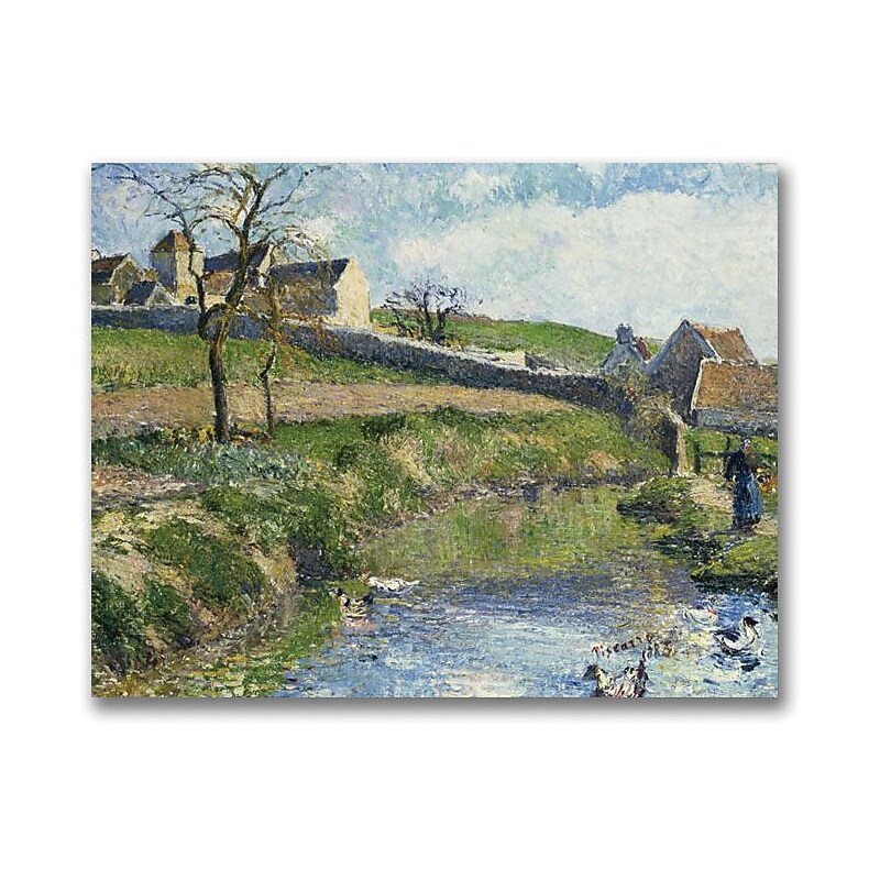 Trademark Global Camille Pissarro "The Farm at Osny" Canvas Art, 35" x 47" image 1