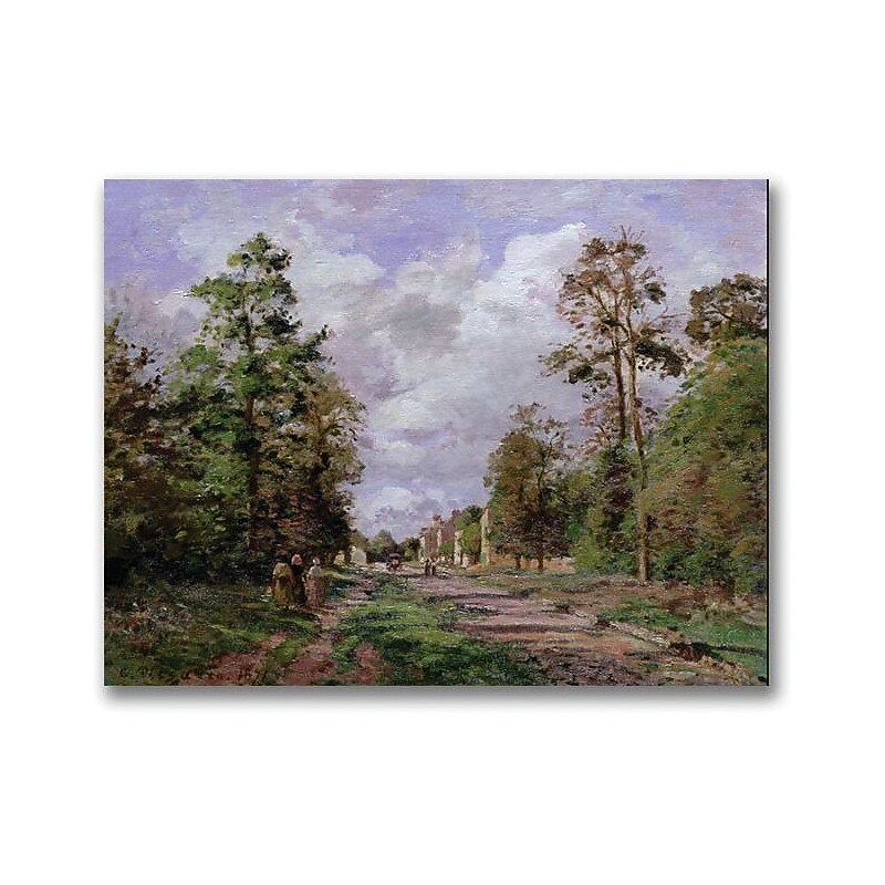 Trademark Global Camille Pissarro "The Road to Louveciennes Edge" Canvas Art, 18" x 24" image 1