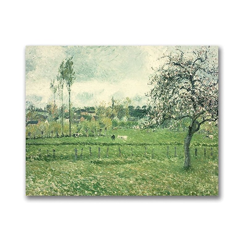 Trademark Global Camille Pissarro "Meadow at Eragny, 1885" Canvas Art, 26" x 32" image 1