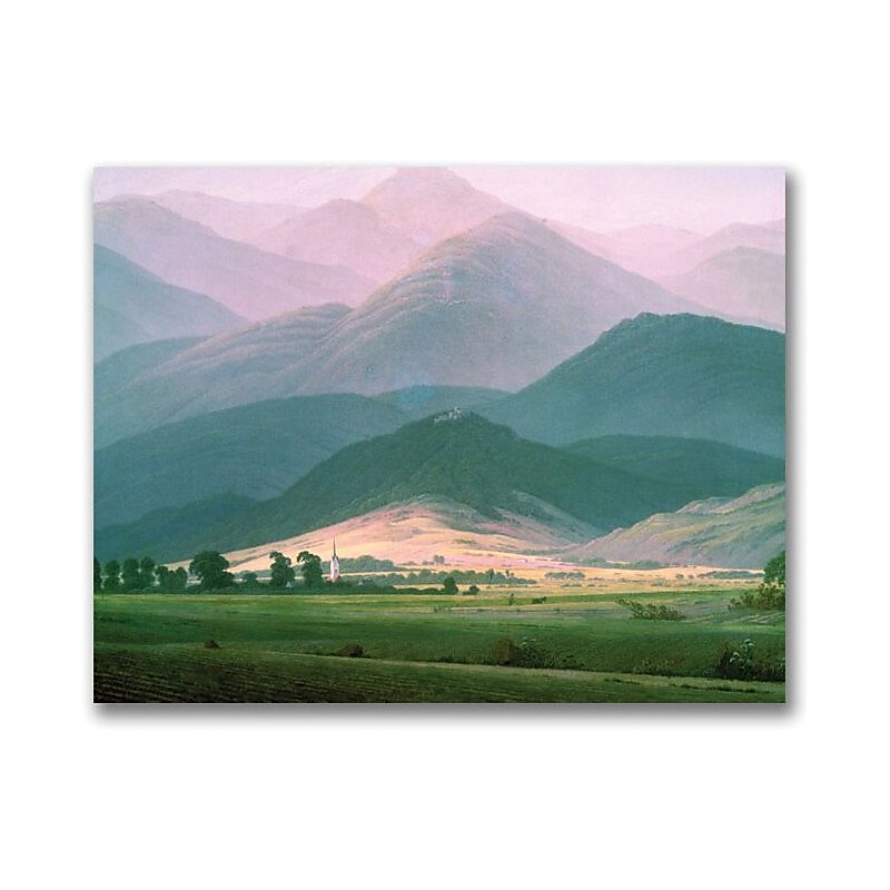 Trademark Global Caspar David Friedrich "Landscape in the Riesengebirge" Canvas Art, 35" x 47" image 1