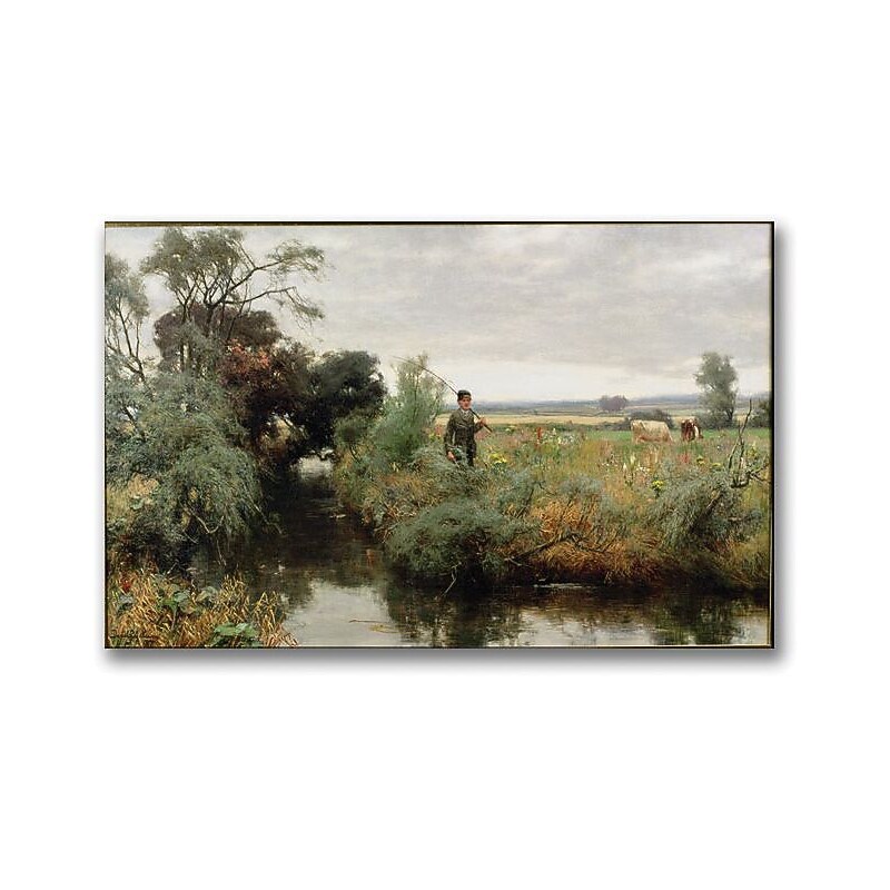 Trademark Global David Faraquharson "Off Fishing" Canvas Art, 24" x 47" image 1