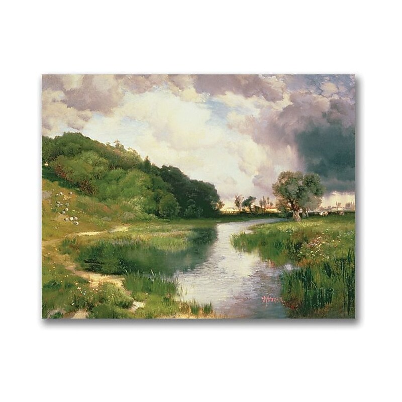 Trademark Global Thomas Moran "Approaching Storm Amagansett" Canvas Art, 26" x 32" image 1