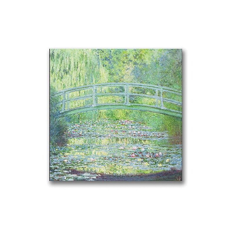 Trademark Global Claude Monet "Waterlily Pond-The Bridge II" Canvas Art, 18" x 18" image 1