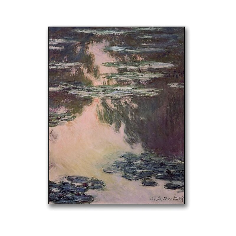 Trademark Global Claude Monet "Waterlilies with Weeping Willows" Canvas Art, 47" x 35" image 1