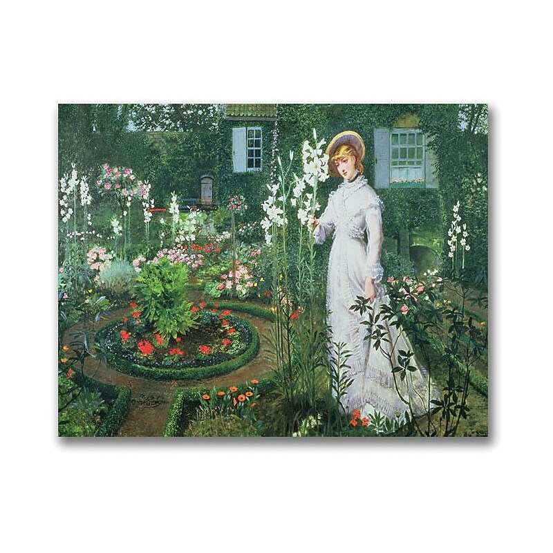 Trademark Global John Atkinson Grimshaw "The Rector's Garden" Canvas Art, 16" x 24" image 1