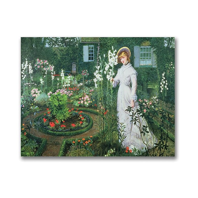 Trademark Global John Atkinson Grimshaw "The Rector's Garden" Canvas Art, 24" x 32" image 1