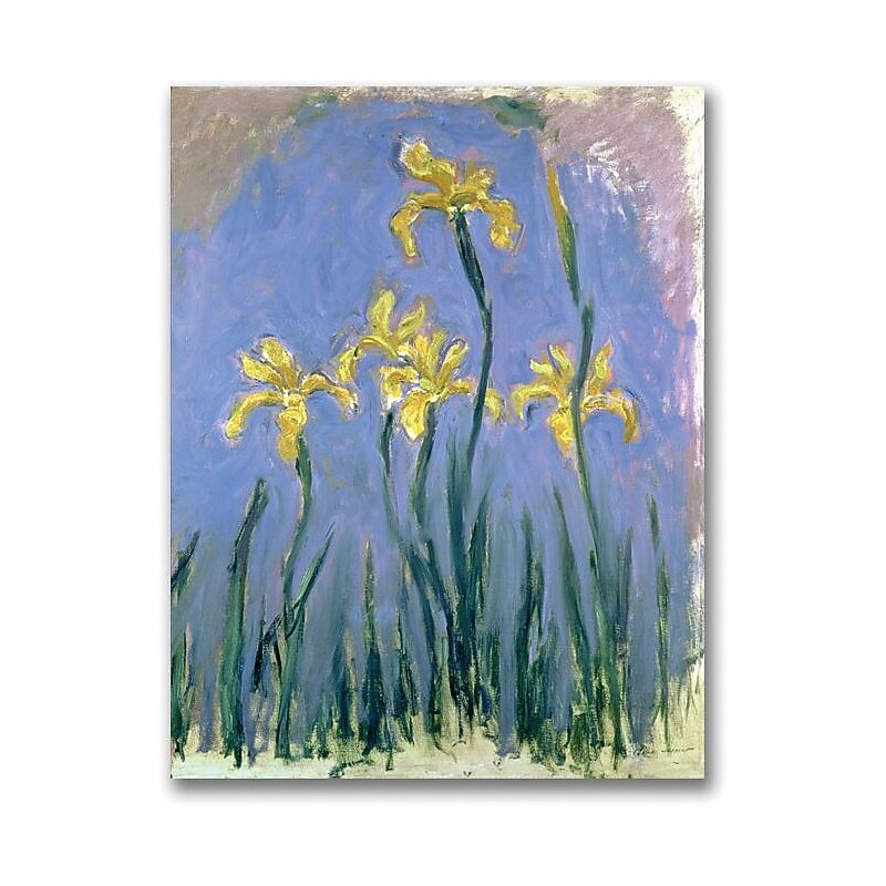 Trademark Global Claude Monet "The Yellow Irises, 1918-25" Canvas Art, 47" x 35" image 1