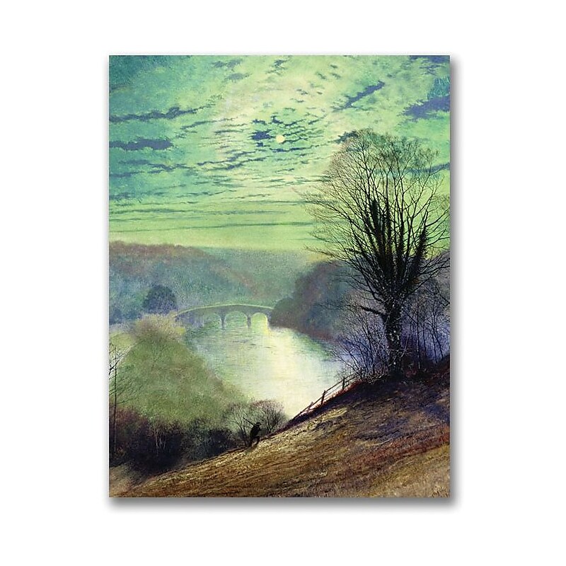 Trademark Global John Atkinson Grimshaw "On the Tees near Barnard Castle" Canvas Art, 24" x 18" image 1