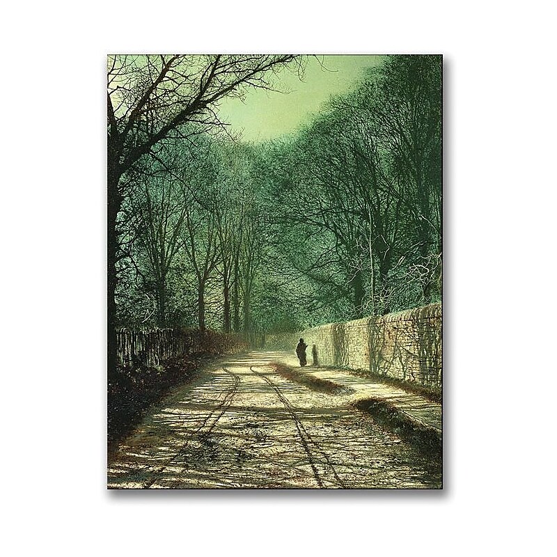 Trademark Global John Atkinson Grimshaw "Tree Shadows in the Park Wall" Canvas Art, 47" x 35" image 1