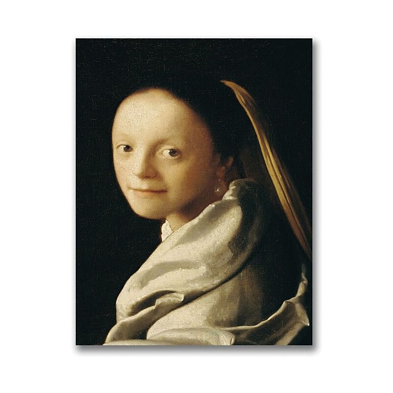 Trademark Global Jan Vermeer "Portrait of a Young Woman" Canvas Art, 24" x 18" image 1