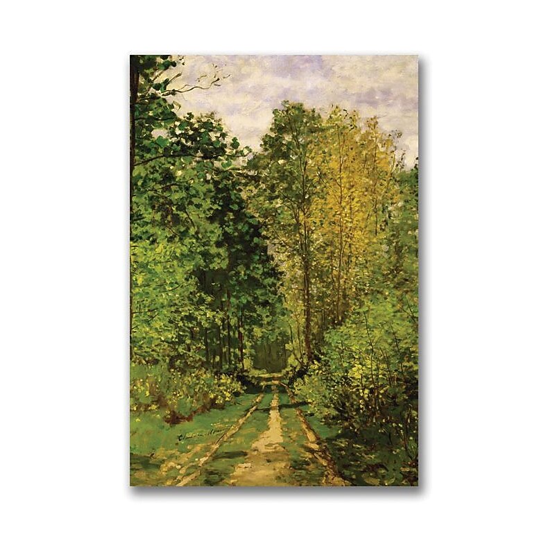 Trademark Global Claude Monet "Wooded Path, 1865" Canvas Art, 24" x 18" image 1