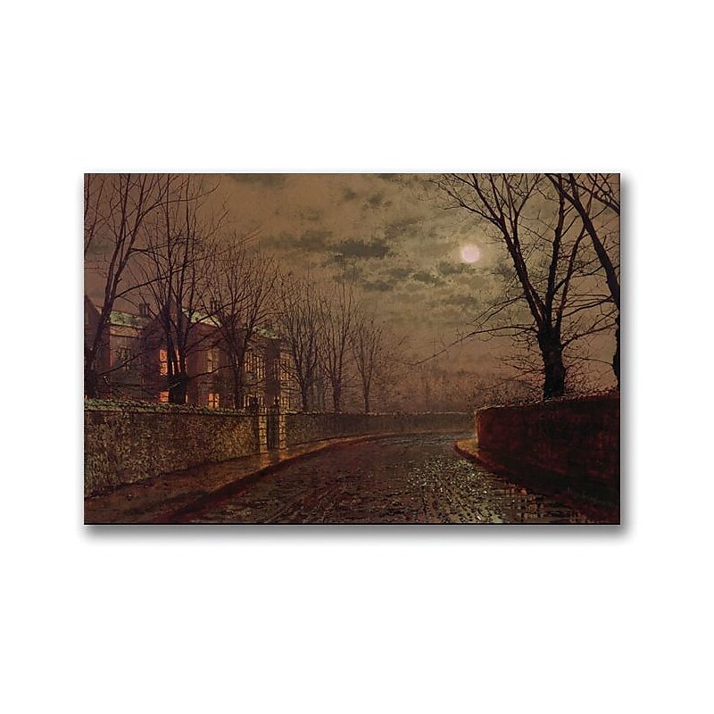 Trademark Global John Atkinson Grimshaw "Moonlit Street Scene" Canvas Art, 16" x 24" image 1