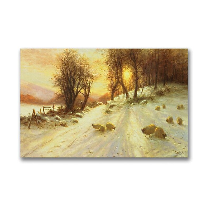 Trademark Global Joseph Farquharson "Sheep in the Winter" Canvas Art, 16" x 24" image 1