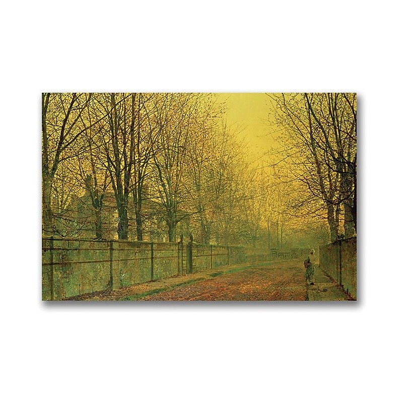 Trademark Global John Atkinson Grimshaw "In the Golden Glow of Autumn" Canvas Art, 30" x 47" image 1
