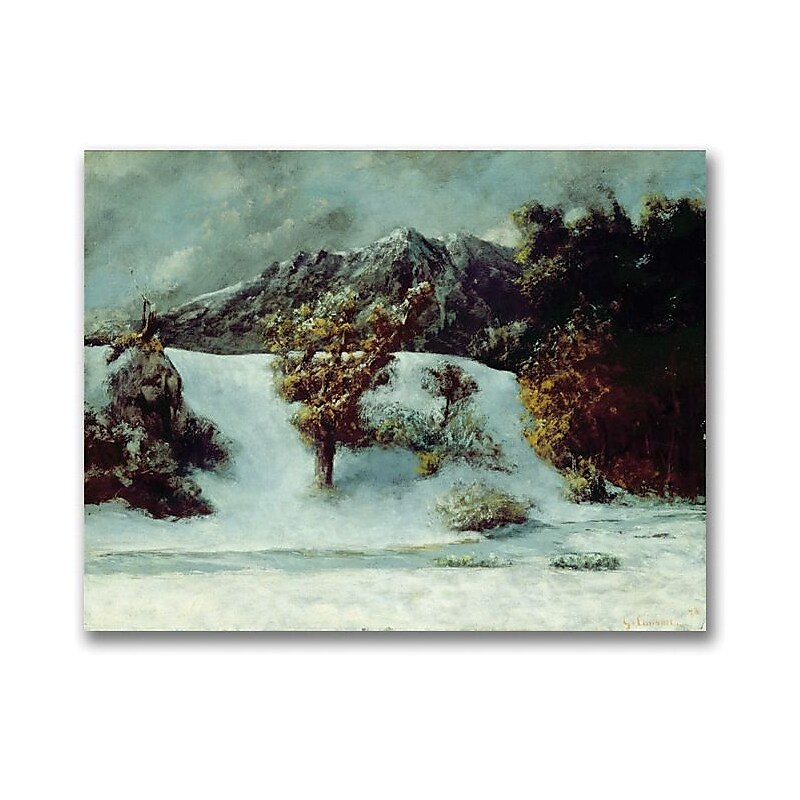 Trademark Global Gustave Courbet "Winter Landscape" Canvas Art, 18" x 24" image 1