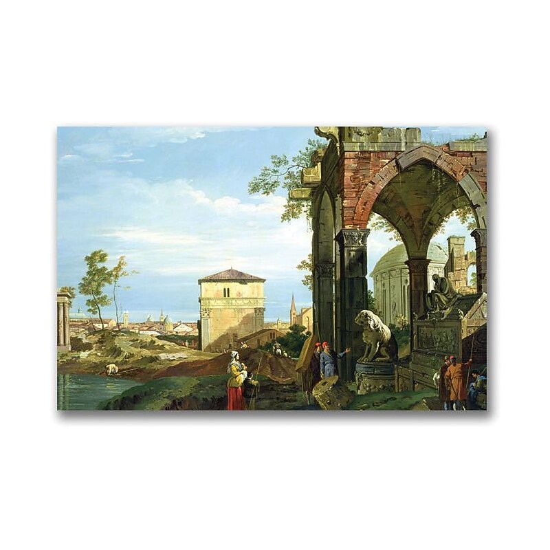 Trademark Global Canaletto "Capriccio with Motifs from Padua" Canvas Art, 35" x 47" image 1