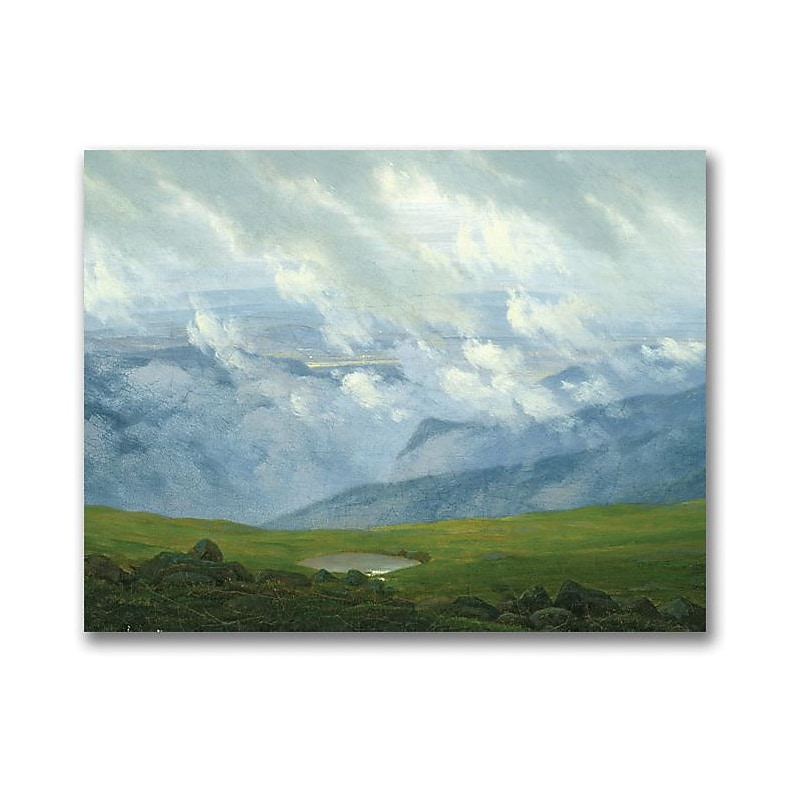 Trademark Global Caspar David Friedrich "Drifting Clouds" Canvas Art, 18" x 24" image 1