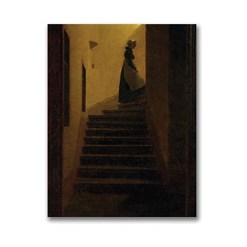 Trademark Global Caspar David Friedrich "Caroline on the Stairs" Canvas Art, 24" x 18" image 1