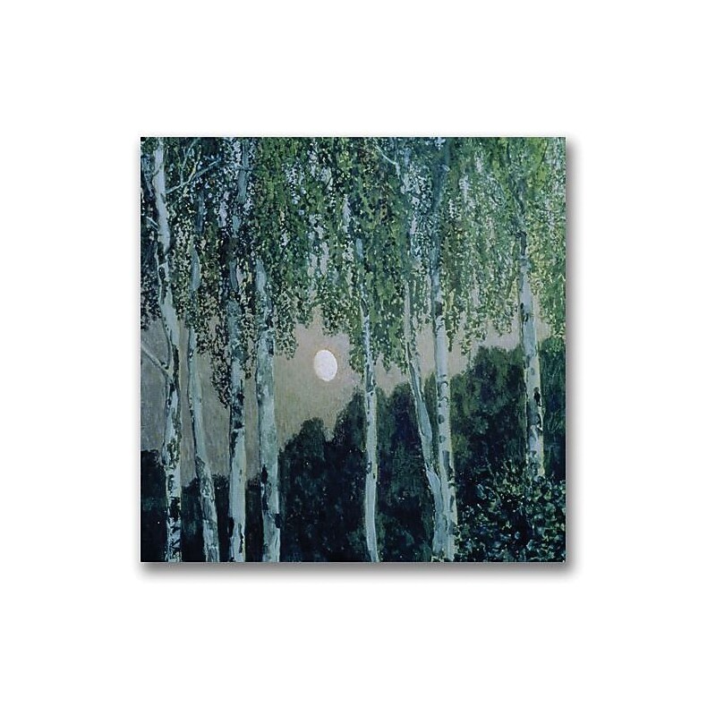 Trademark Global Aleksandr Golovin "Birch Trees" Canvas Art, 18" x 18" image 1