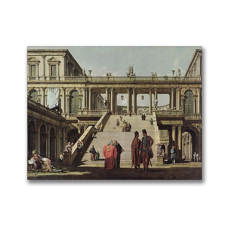 Trademark Global Canatello "Castle Courtyard 1762" Canvas Art, 18" x 24" image 1