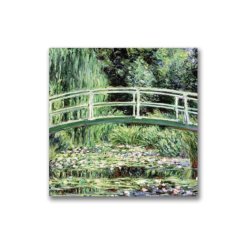 Trademark Global Claude Monet "White Waterlillies 1889" Canvas Art, 18" x 18" image 1