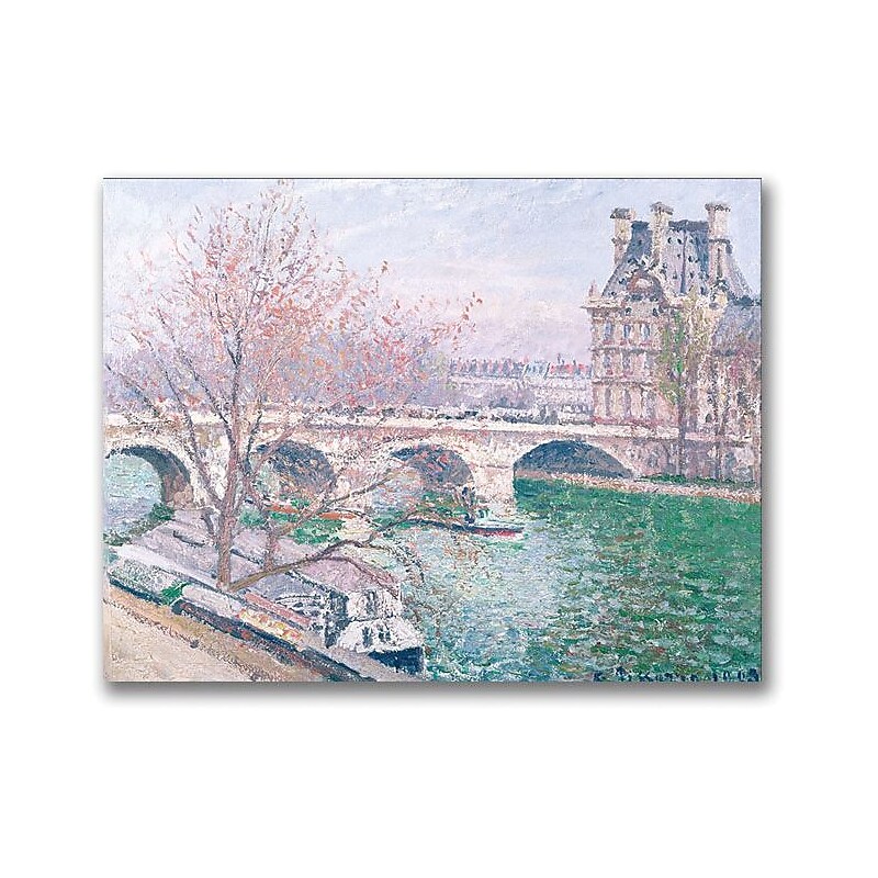 Trademark Global Camille Pissarro "The Pont-Royal And The Pavillo" Canvas Art, 18" x 24" image 1