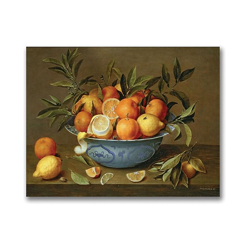 Trademark Global Jacob Van Hulsdonck "Still Life with Oranges" Canvas Art, 35" x 47" image 1