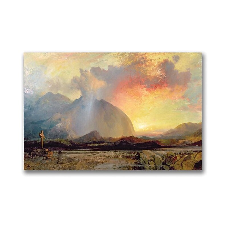 Trademark Global Thomas Moran "Sunset Vespars at the Rugged Cross" Canvas Art, 16" x 24" image 1