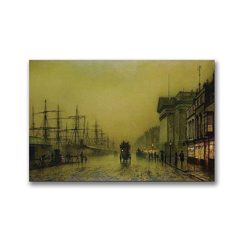 Trademark Global John Atkinson Grimshaw "Liverpool Docks Custom House" Canvas Art, 30" x 47" image 1
