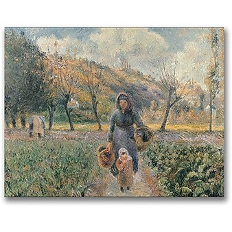 Trademark Global Camille Pissarro "In the Garden" Canvas Art, 24" x 32"