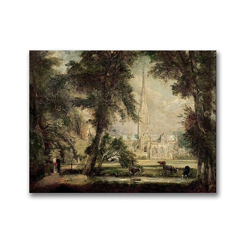 Trademark Global John Constable "Salisbury Cathedral II" Canvas Art, 35" x 47" image 1