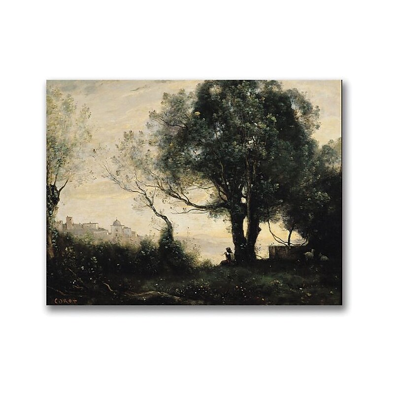 Trademark Global Jean Baptiste Corot "Souvenir of Castel Gandolfo" Canvas Art, 18" x 24" image 1