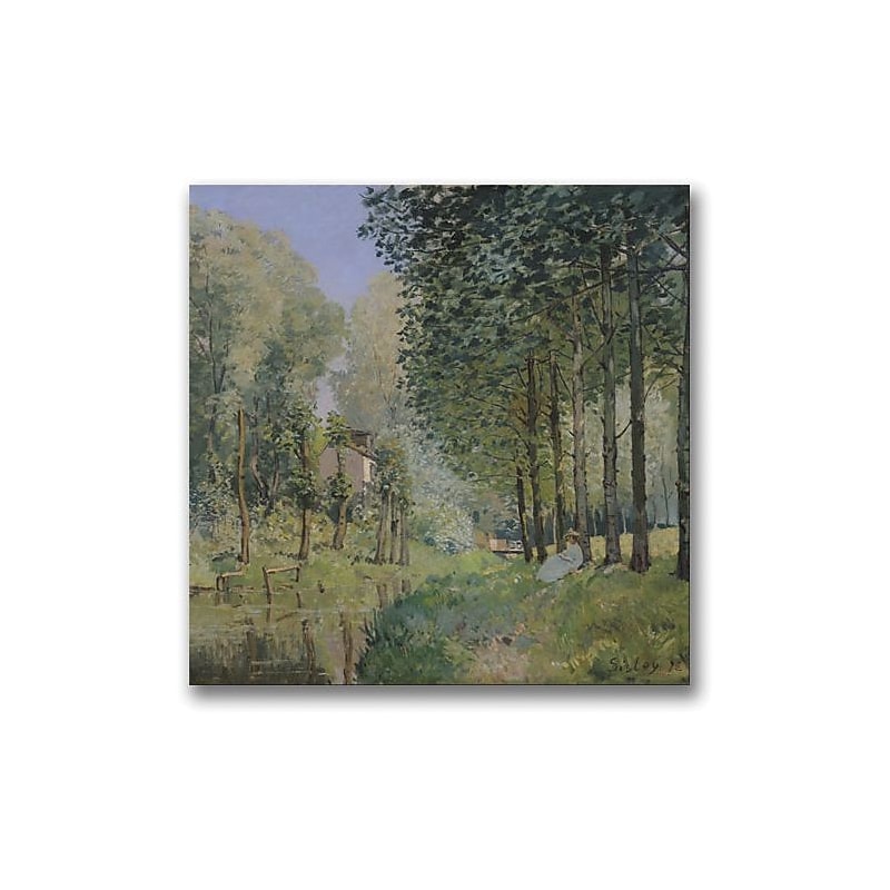 Trademark Global Alfred Sisley "The Rest by the Stream" Canvas Art, 18" x 18" image 1