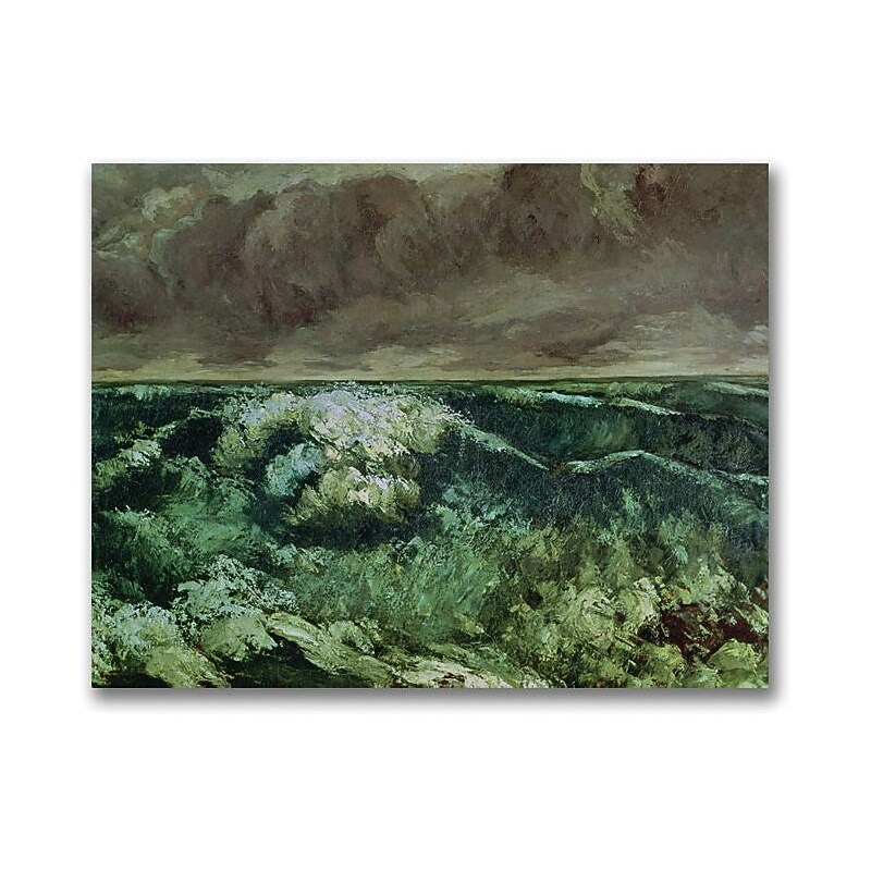 Trademark Global Gustave Courbet "The Wave, After 1870" Canvas Art, 18" x 24" image 1