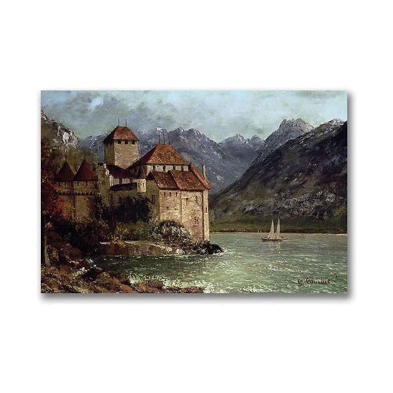 Trademark Global Gustave Courbet "The Chateau de Chillon" Canvas Art, 16" x 24" image 1
