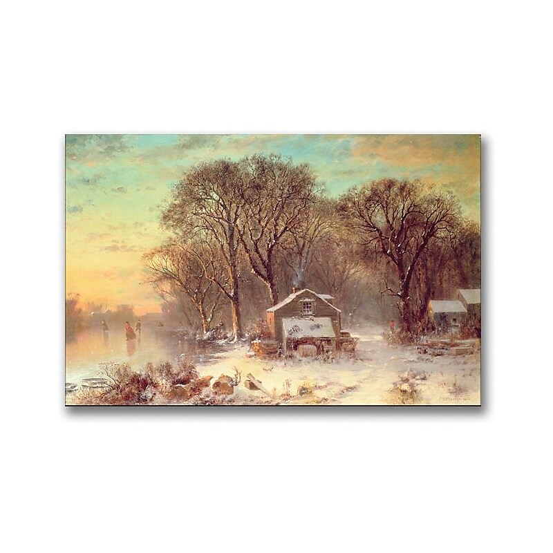 Trademark Global Thomas Doughty "Winter in Malden Massachusetts" Canvas Art, 30" x 47" image 1