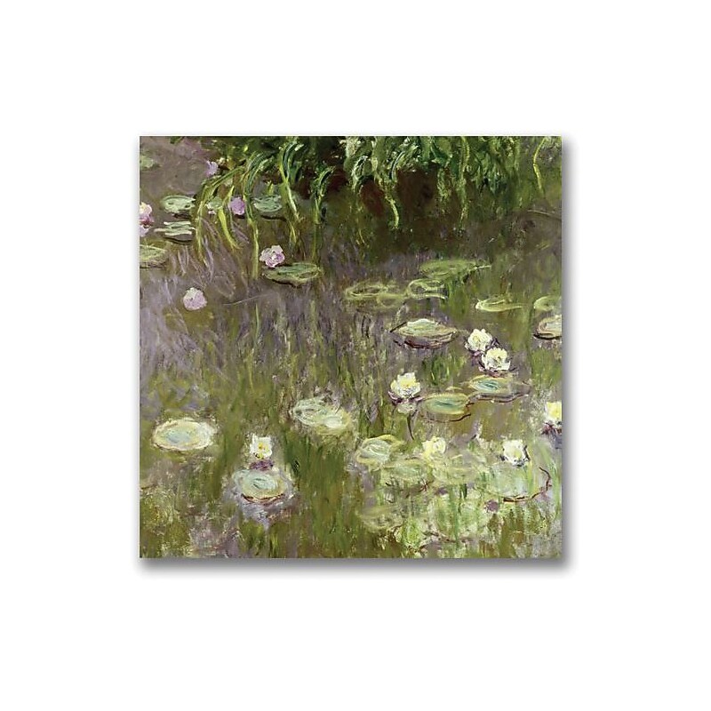 Trademark Global Claude Monet "Waterlilies at Midday" Canvas Art, 18" x 18" image 1