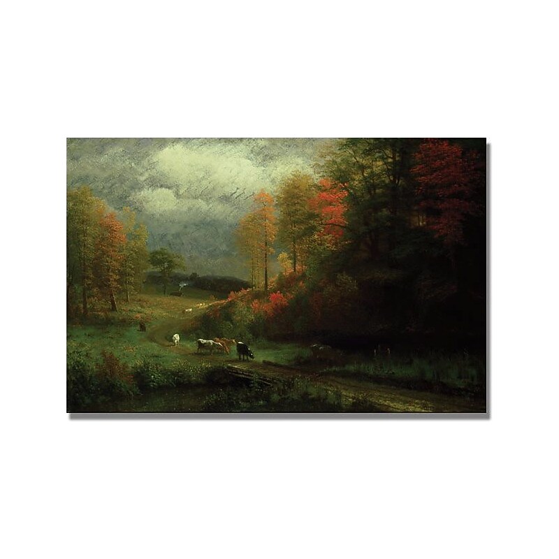 Trademark Global Albert Biersdant "Rainy Day in Autumn" Canvas Art, 30" x 47" image 1