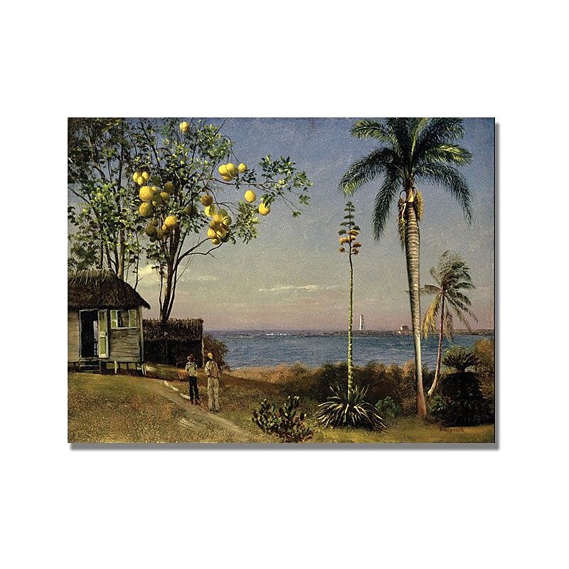 Trademark Global Albert Biersdant "Tropical Scene" Canvas Art, 18" x 24" image 1
