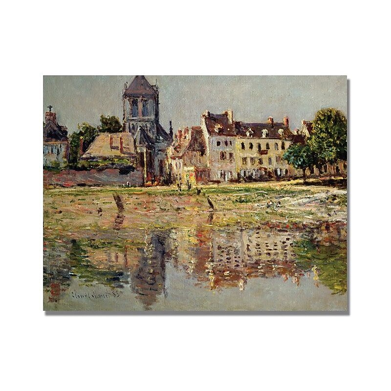 Trademark Global Claude Monet "By the River at Vernon" Canvas Art, 24" x 32" image 1