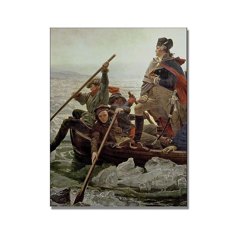 Trademark Global Emanuel Leutze "Washington Crossing" Canvas Art, 24" x 18" image 1