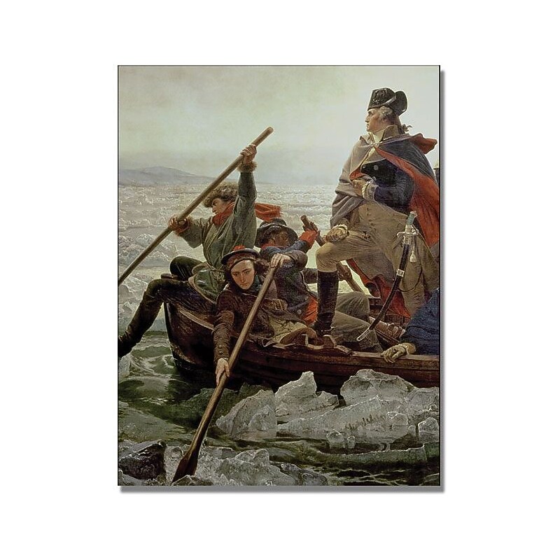 Trademark Global Emanuel Leutze "Washington Crossing" Canvas Art, 47" x 35" image 1