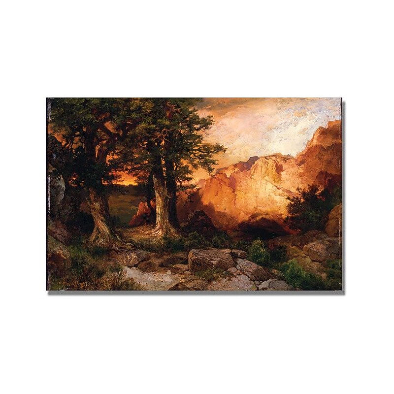 Trademark Global Thomas Moran "Western Sunset" Canvas Art, 30" x 47" image 1