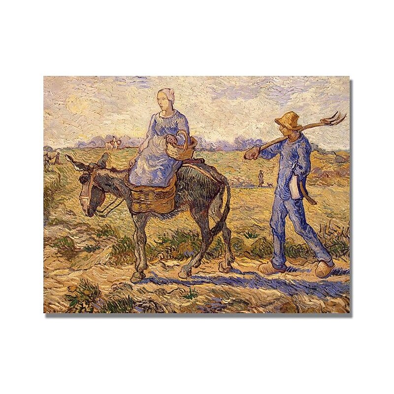 Trademark Global Vincent Van Gogh "Morning Going out to Work" Canvas Art, 24" x 32" image 1
