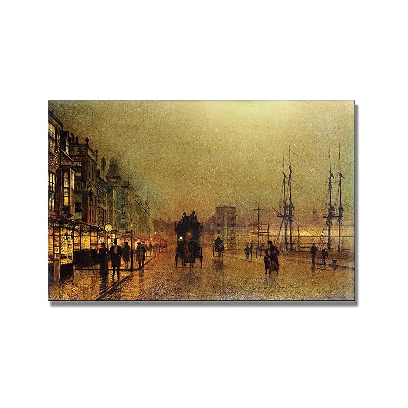 Trademark Global John Atkinson Grimshaw "Glasgow" Canvas Art, 16" x 24" image 1